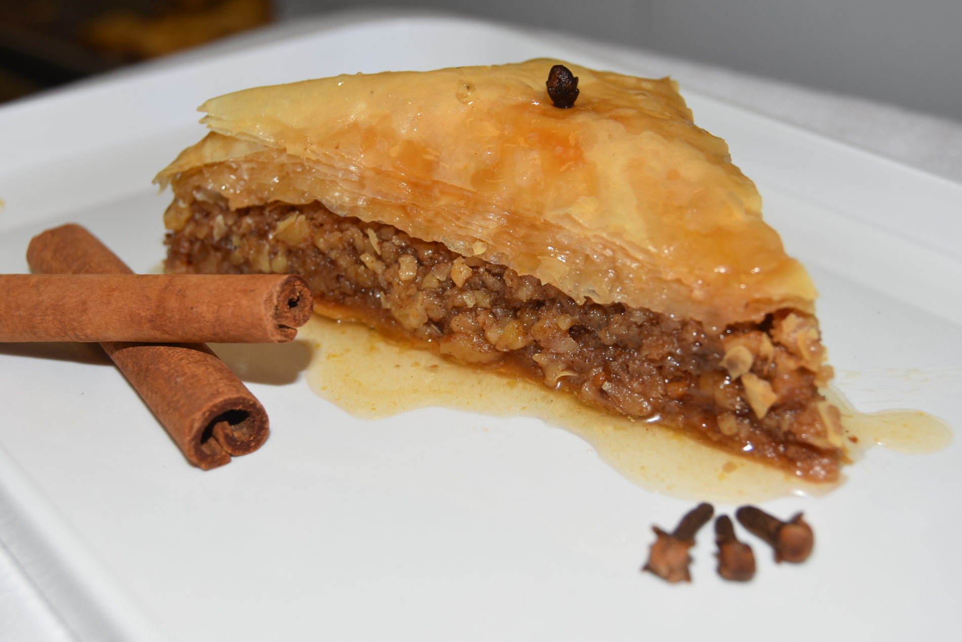 Traditional Greek walnut baklava from Glyka Sweets